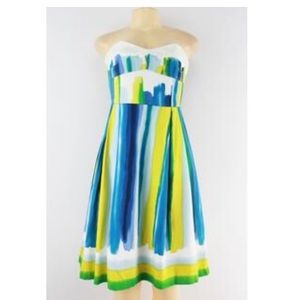 Calvin Klein watercolor strapless dress sz 2 NWT