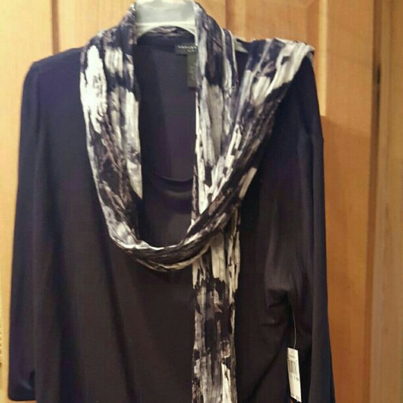 Sold....Black and white fashion scarf