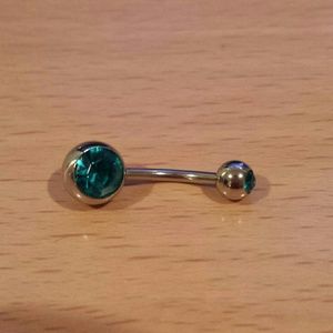 Teal Crystal Belly Button Jewelry