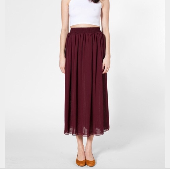 American Apparel Chiffon Maxi Skirt