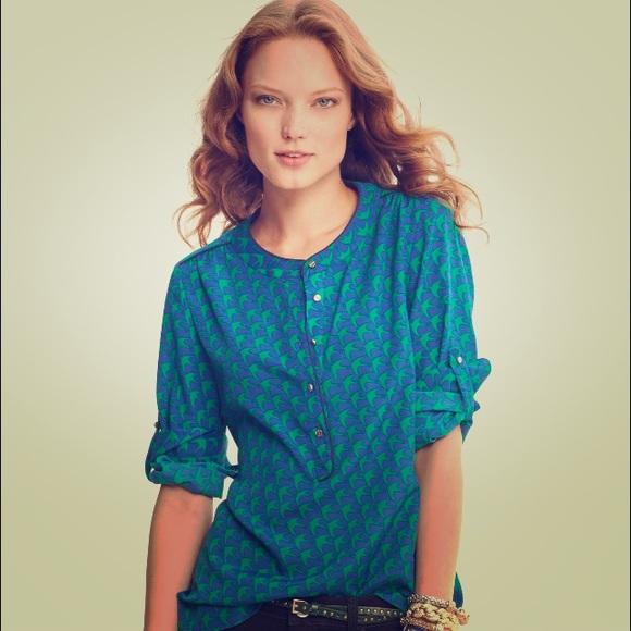 Banana Republic Bird Print Blouse