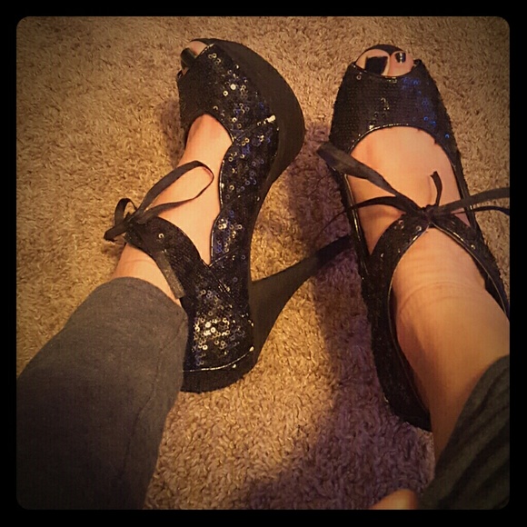 Black high heels