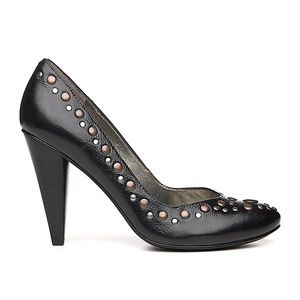 Nine West Black Studded Leather Pump