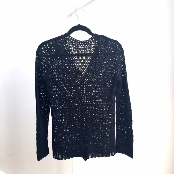 Free People Sweaters - NEW boho open knit black cardigan Free People Sweaters - NEW boho open knit black cardigan