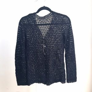 Free People Sweaters - NEW boho open knit black cardigan Free People Sweaters - NEW boho open knit black cardigan
