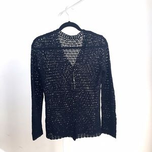Free People Sweaters - NEW boho open knit black cardigan Free People Sweaters - NEW boho open knit black cardigan