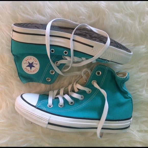 Teal Converse All Stars Hi-Top