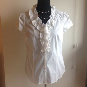 Ruffled LOFT Blouse 8 Petite