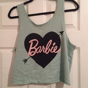 Pastel Mint Open Back Barbie Crop Top