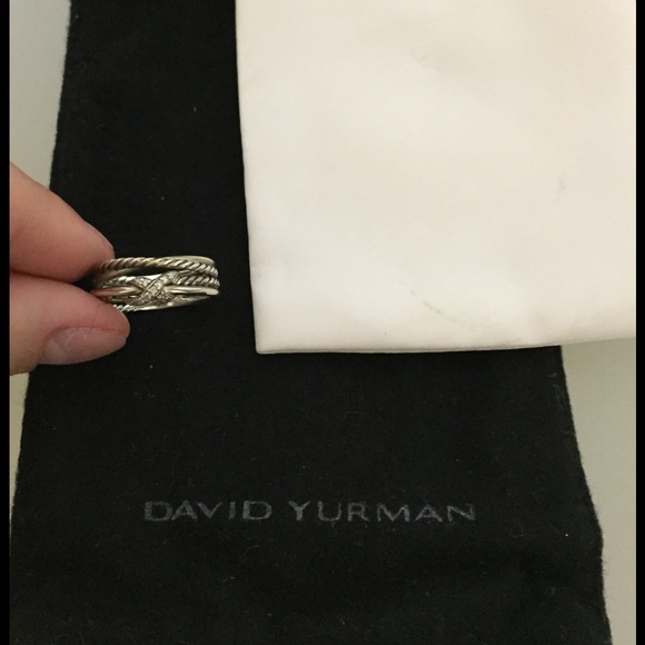 David Yurman Sterling Silver Crossover Ring sz 6.5