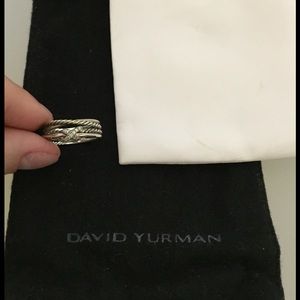 David Yurman Sterling Silver Crossover Ring sz 6.5