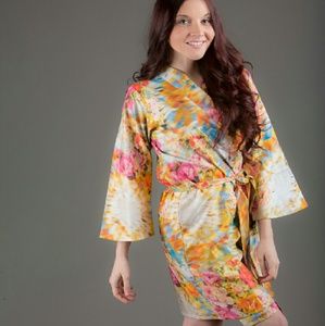 NWOT Silk and Cotton blend Robe