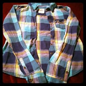 Hollister plaid shirt.