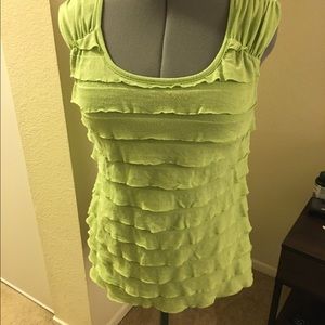 Lime green Ruffled top