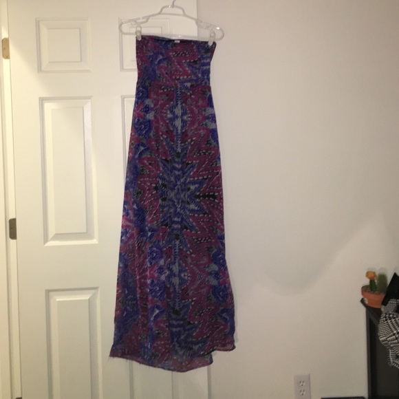 Open back strapless dress