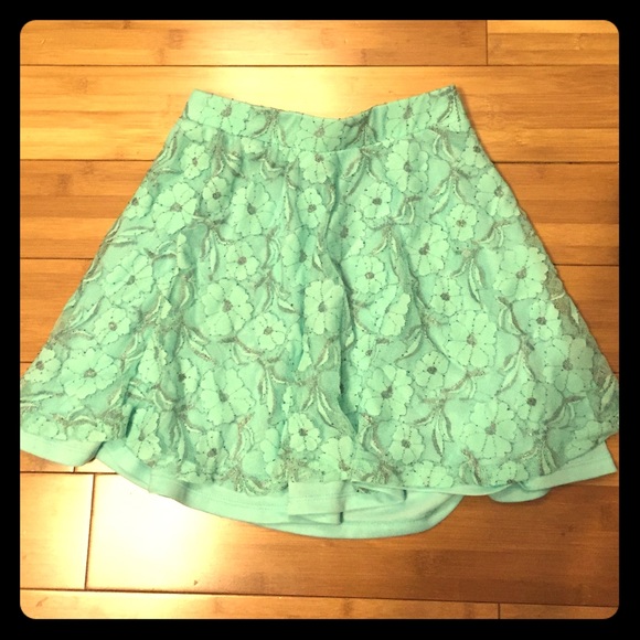 Lace a-line mini skirt