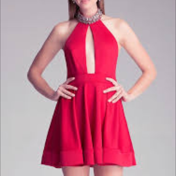 Red BEBE dress. XS