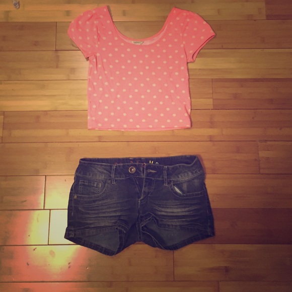 Polka dot crop top