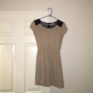 Nude cinched waist dress