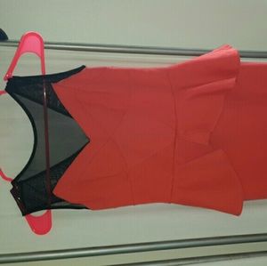 Brand new Red peplum style dress