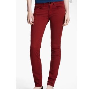 Red skinny jean