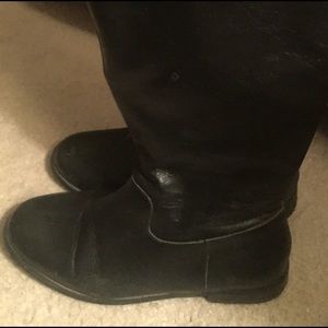 Black Leather Riding Boots