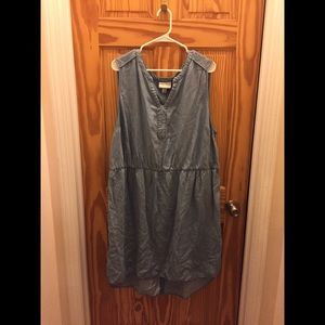 Ava & Viv Hi-Low Denim Dress with Tie