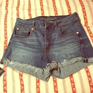 High Wasted Blue Jean Shorts