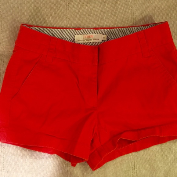 j crew red chino shorts