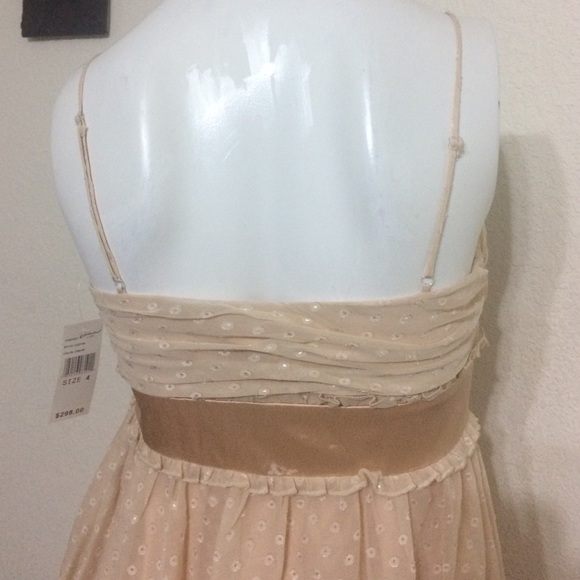 NWT- Essential by A.B.S. Allen Schwartz Cream Cocktail Mini Dress - Picture 5 of 14