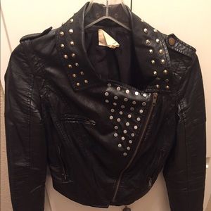 Lush juniors Studded leather jacket