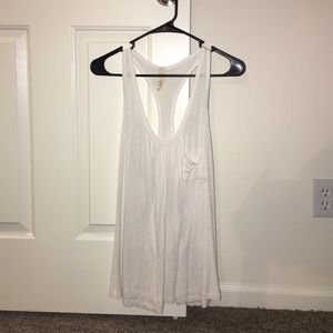 White oversized tank top