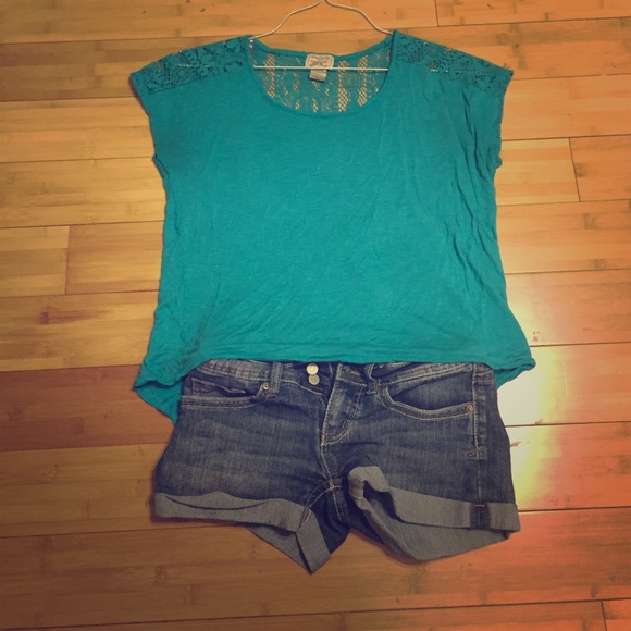 Lace open back top