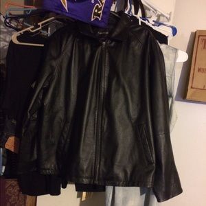 Leather coat