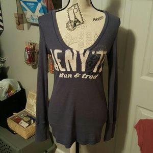 Blue long sleeve tee