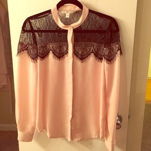 MUST GO!!! LC Lauren Conrad Lace Topped Top