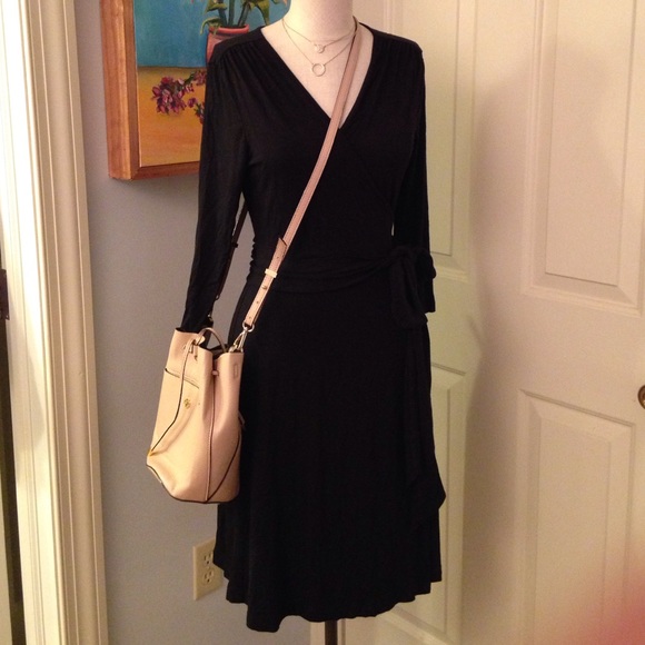 Banana Republic black wrap dress. Size S petite.