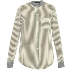 Theory Silk Ziria Stripe Shirt