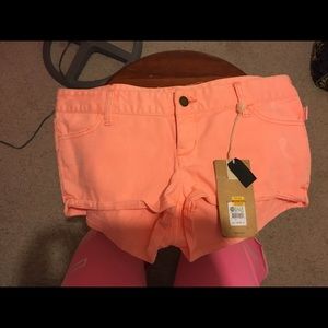 Neon pink shorts