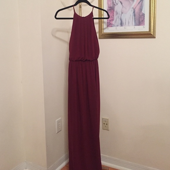 LUSH Wine colored maxi dress