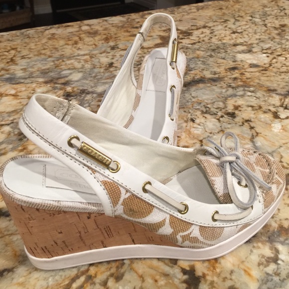 Beautiful authentic Coach sling backs