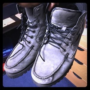 Grey Timberland Boots
