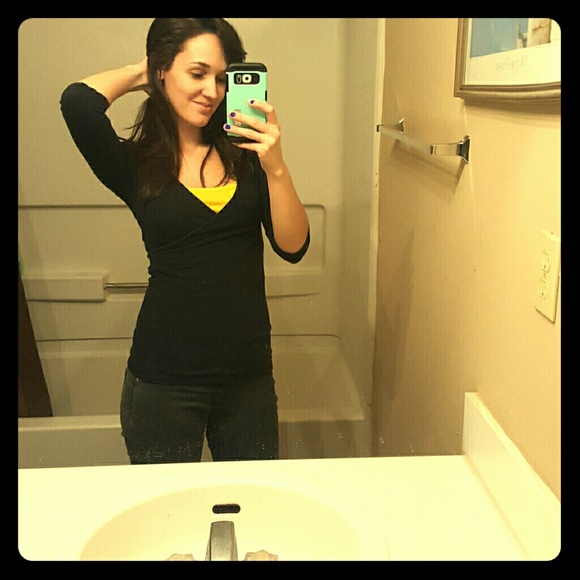 Black wrapped top