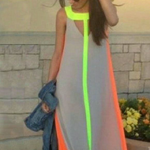 New!! Color block maxi dress!