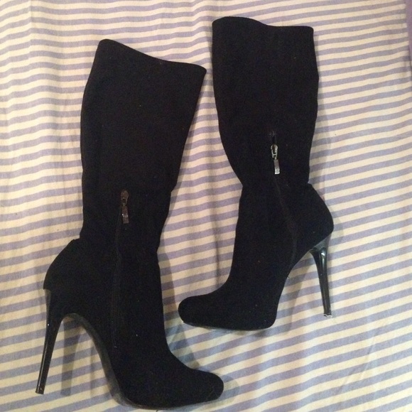 Guess Shoes - Guess suede tight high heeled boots