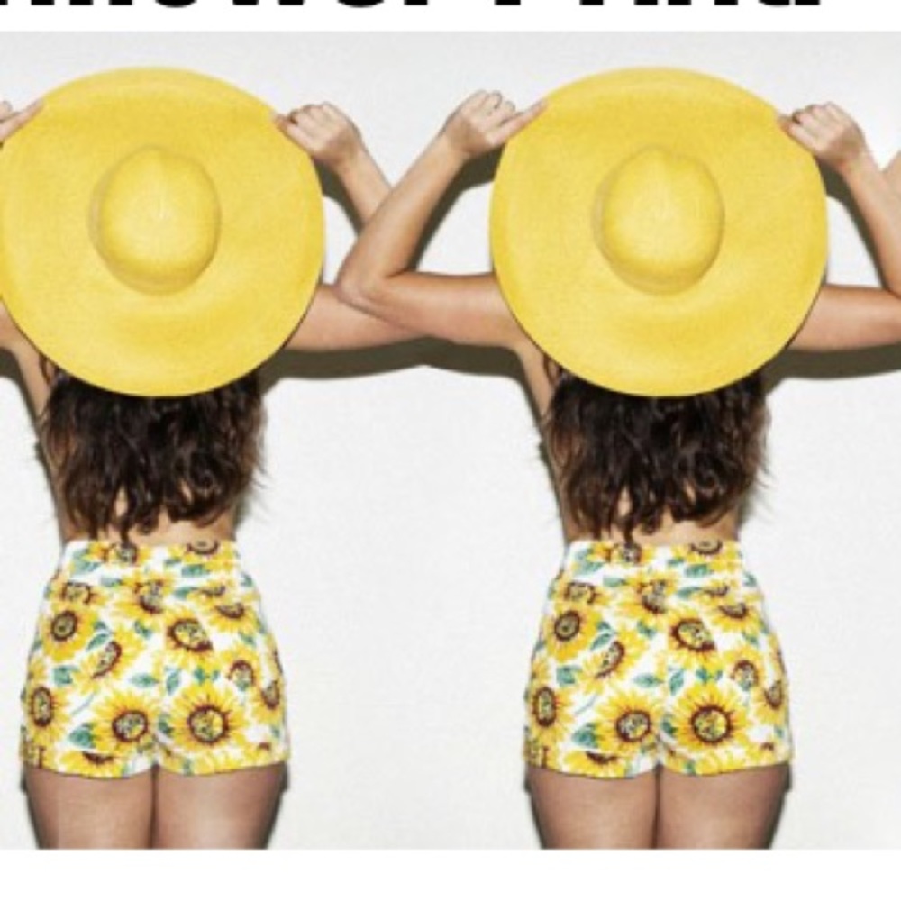 🔴SOLD 🔴American Apparel Sunflower Shorts - Picture 1 of 2