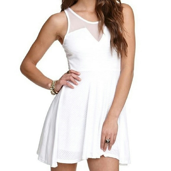 Women's PacSun Kirra Sheer Open Back Dress white sz small