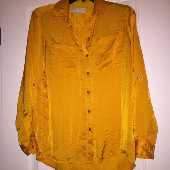 Michael Kors Button Down Long Sleeve Top