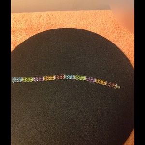 New Multi-Gemstone and Sterling Silver Bracelet