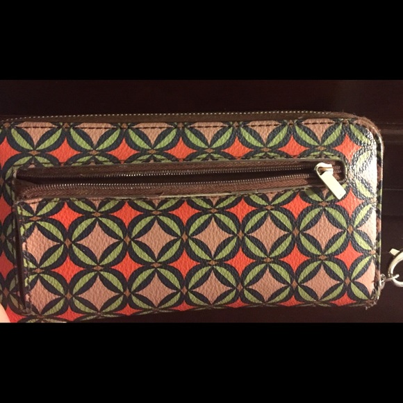 FOSSIL AZTEC DESIGN WALLET W/ STRAP
